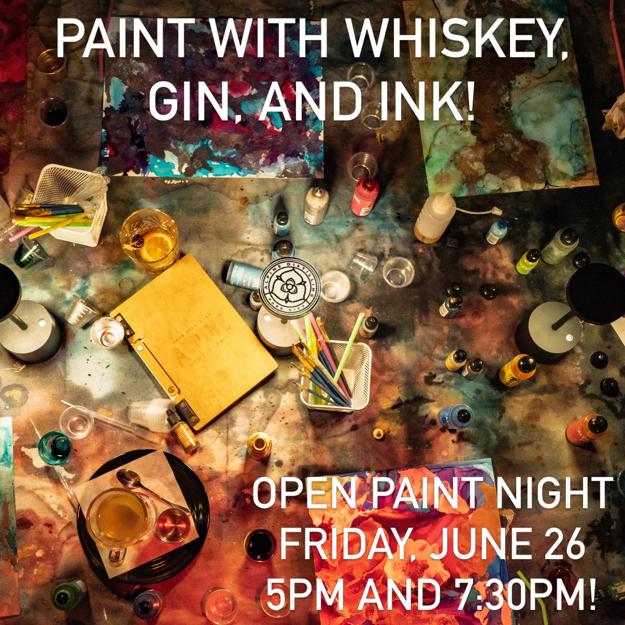 You've been asking for this, so we're finally doing it! On Friday, June 26, join us in the Alpine Lounge on Main Street for a small/group open paint night&mdash;and, yes, singles and couples are welcome! Create your own masterpiece with ink and metal