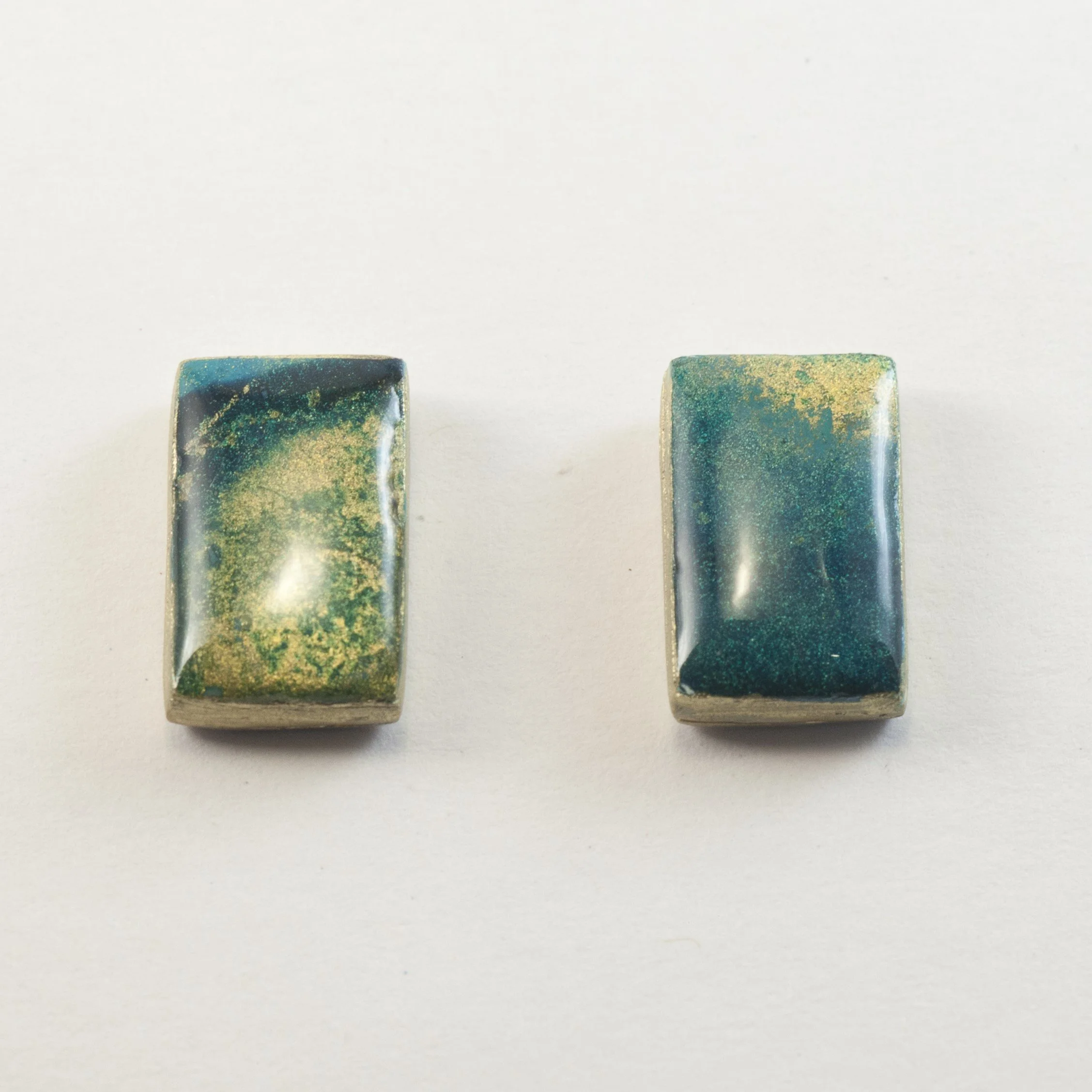 Aurora Jade Earrings X (3/8" width) - $20