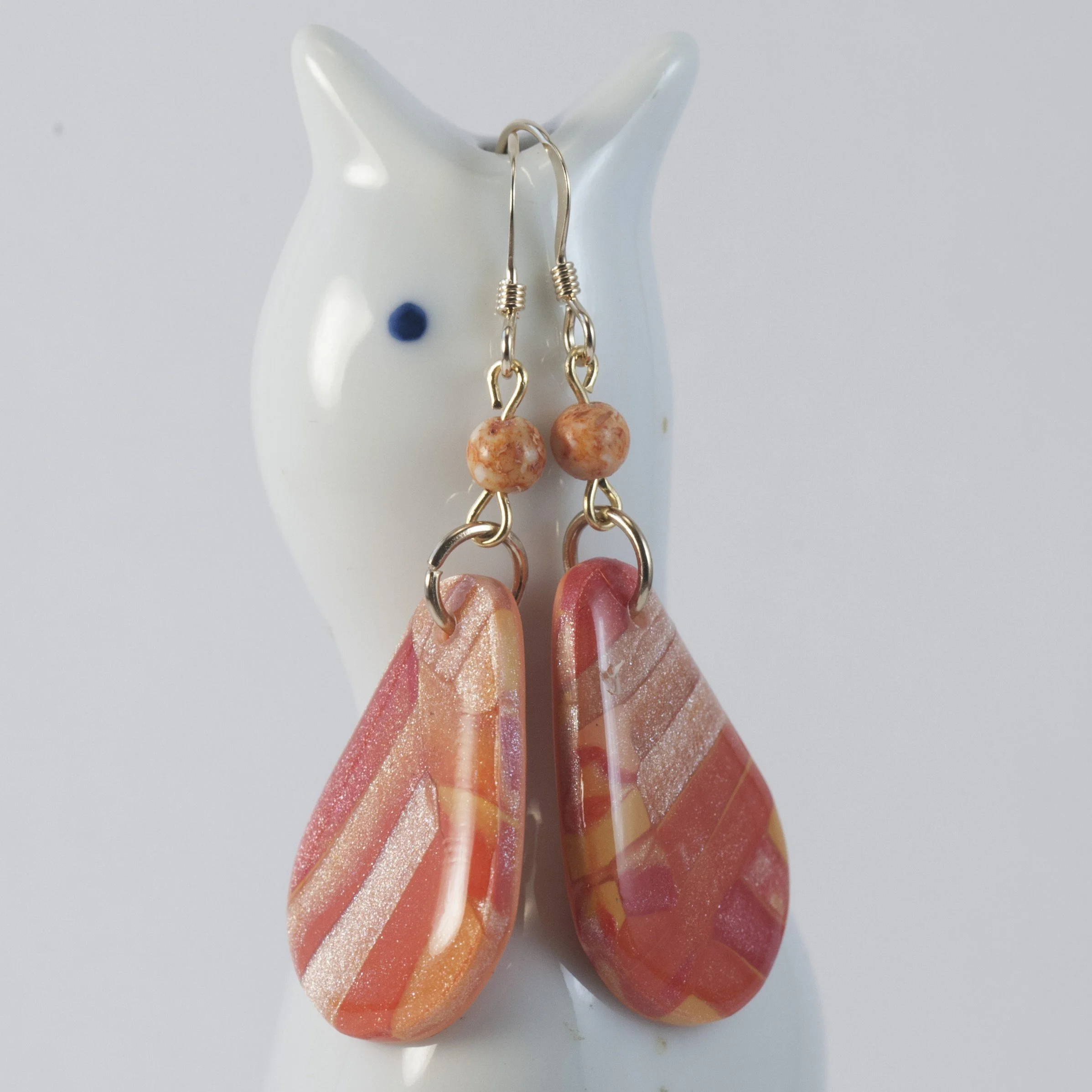 Tequila Sunrise Earrings XIV - $25