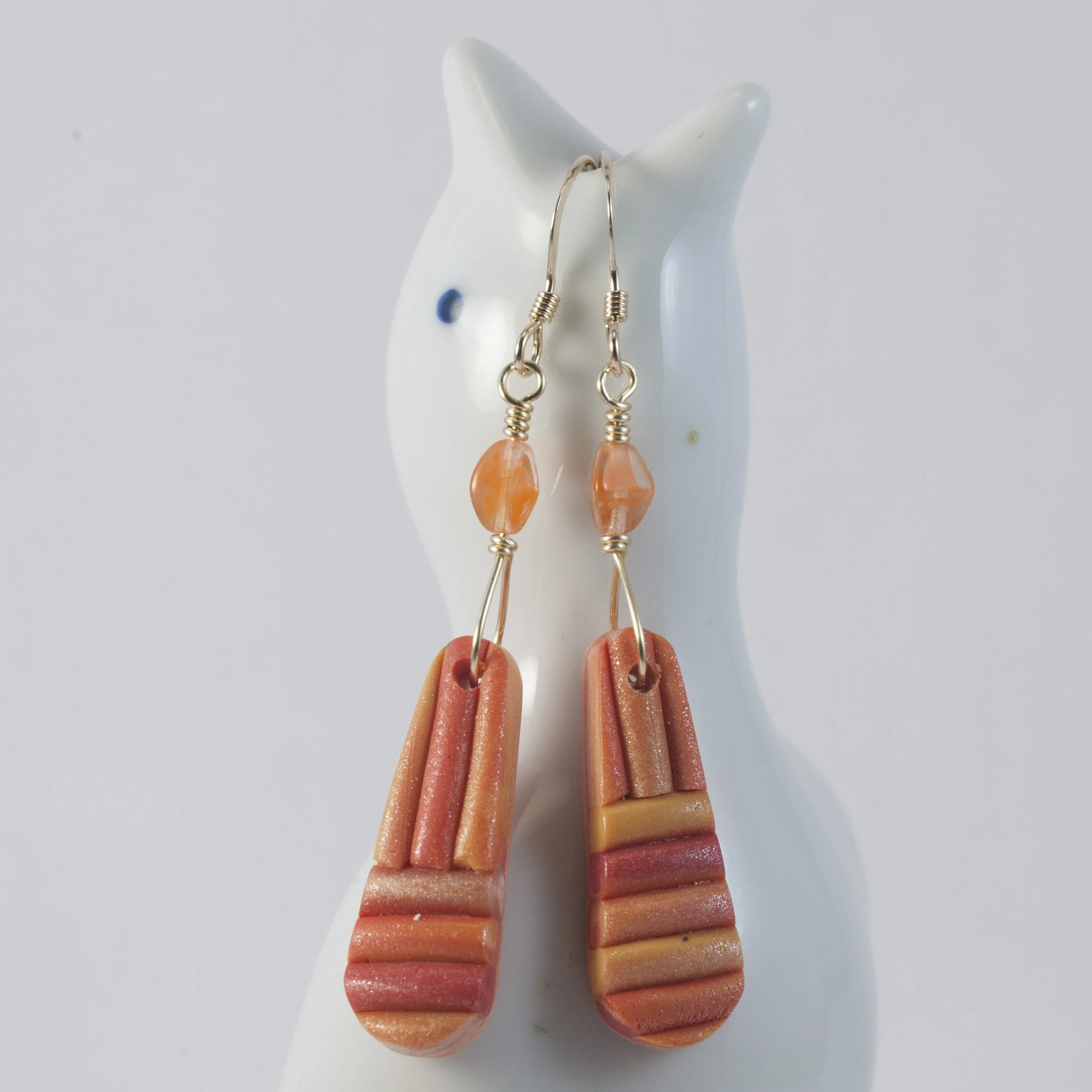Tequila Sunrise Earrings VIII - $29