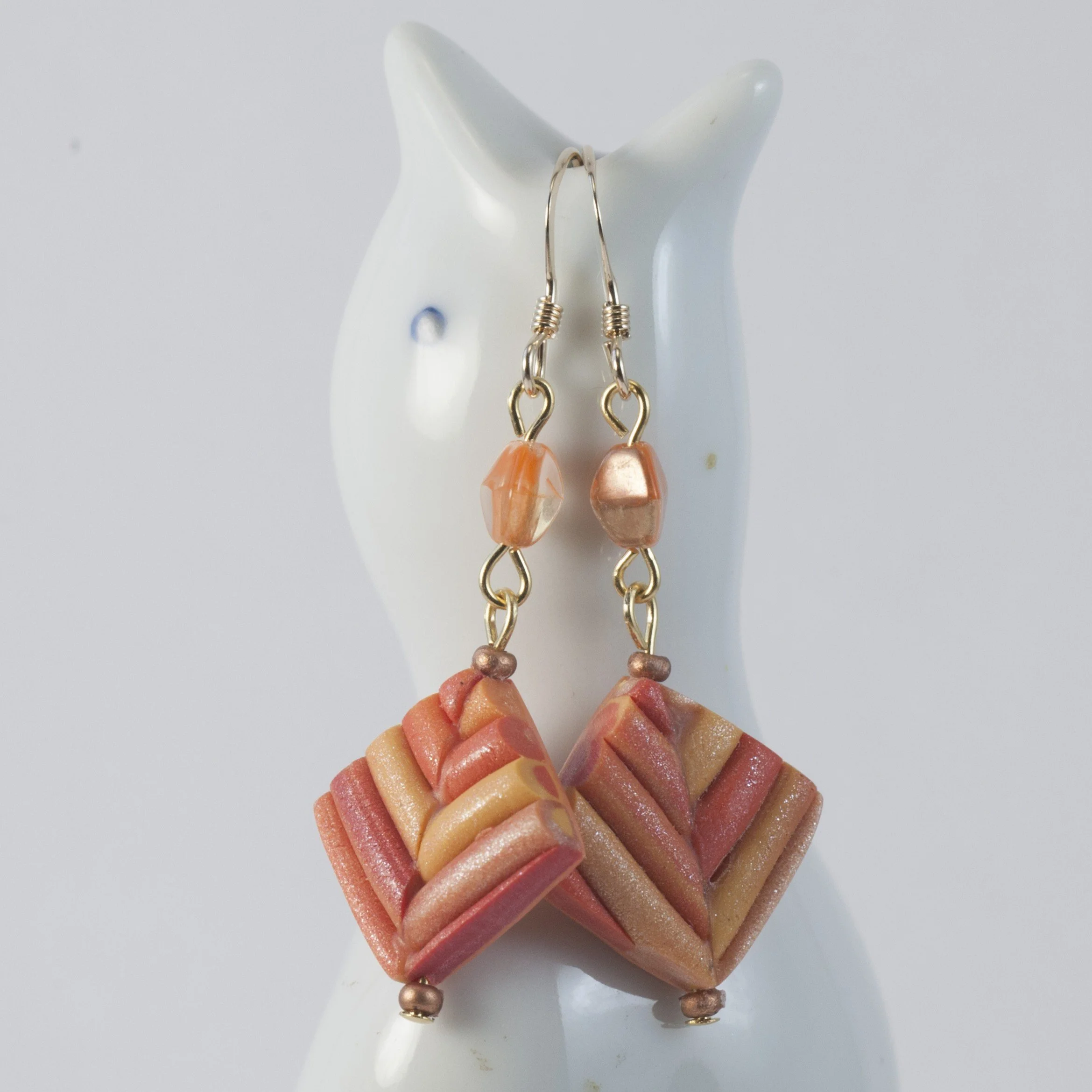 Tequila Sunrise Earrings VII - $29