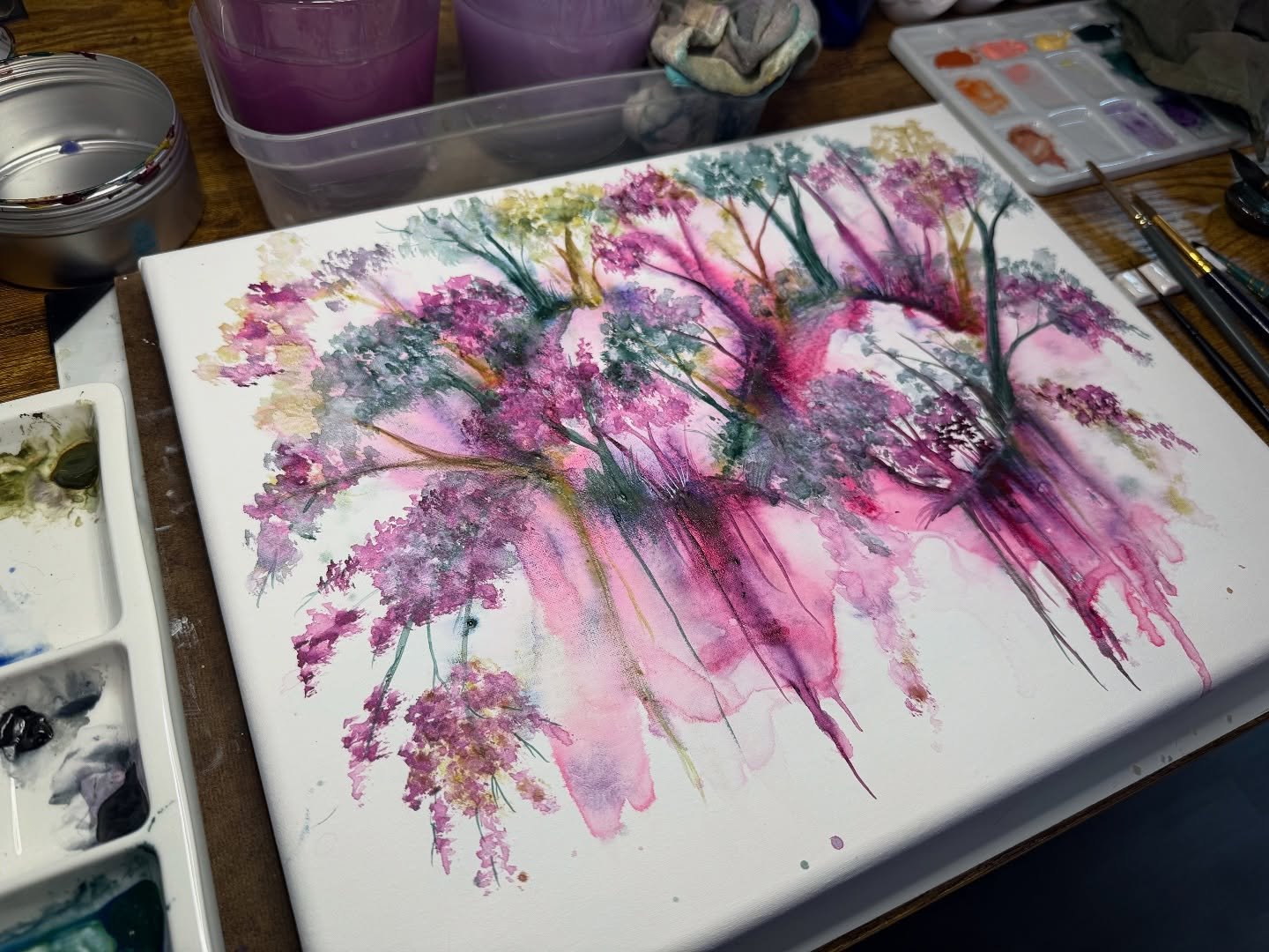 Working on another #watercolor pease that will be available at the Mother’s Day art fair, with Babacool art and friends :)
#watercolorist #watercolorpaintings #watercolorlandscape #localartists