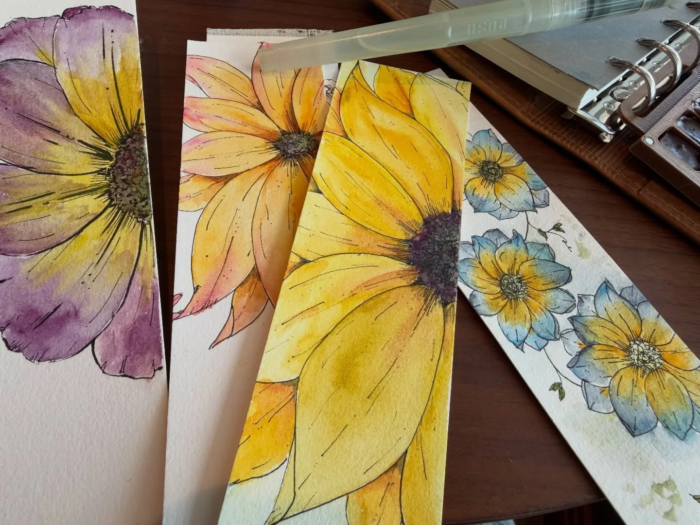 Getting some bookmarks done after some colorful inspirations :) #watercolorbookmarks #watercolorartwork #arthealstheheart