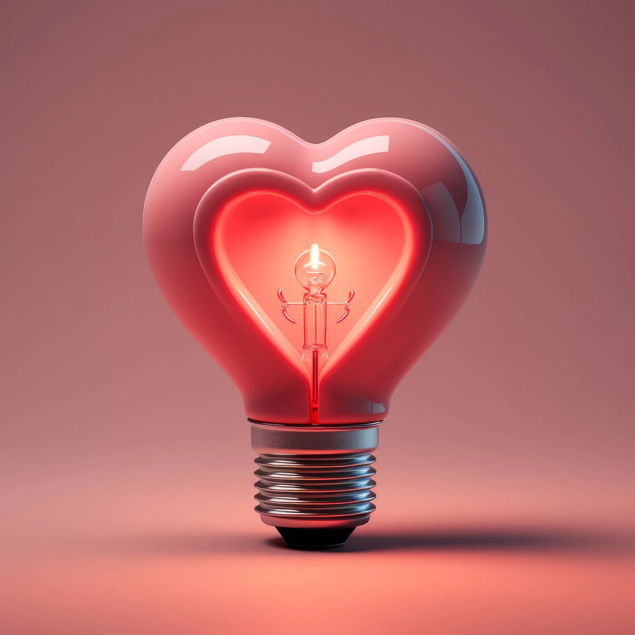 Ein Herz in Form einer Lampe