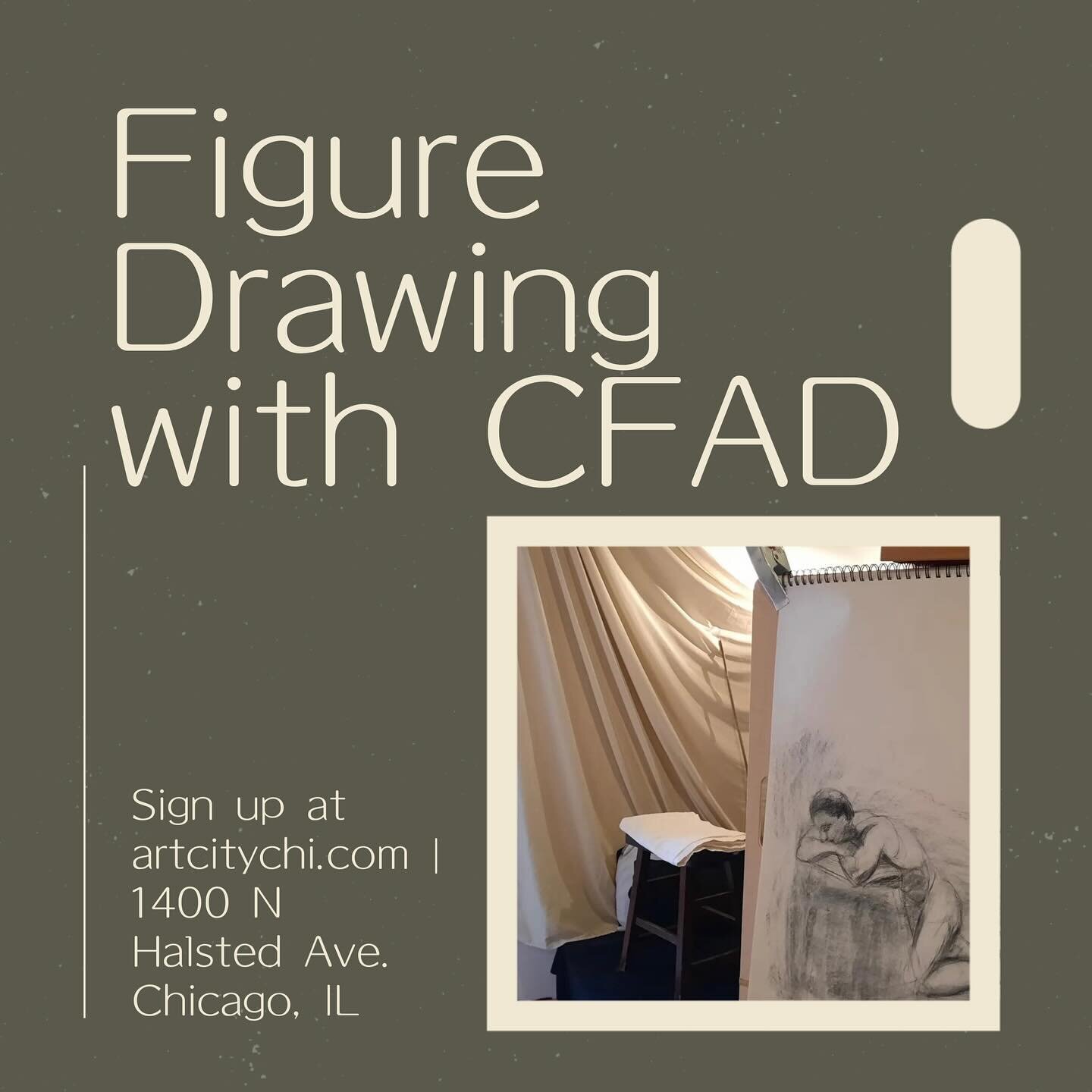 Come join us for a figure drawing session! 👩&zwj;🎨

We&rsquo;re now offering figure drawing classes at our secondary location at 1400 N. Halsted Ave, Chicago, IL on Tuesdays, Thursdays, and Saturdays! Sign up for a class through artcitychi.com unde