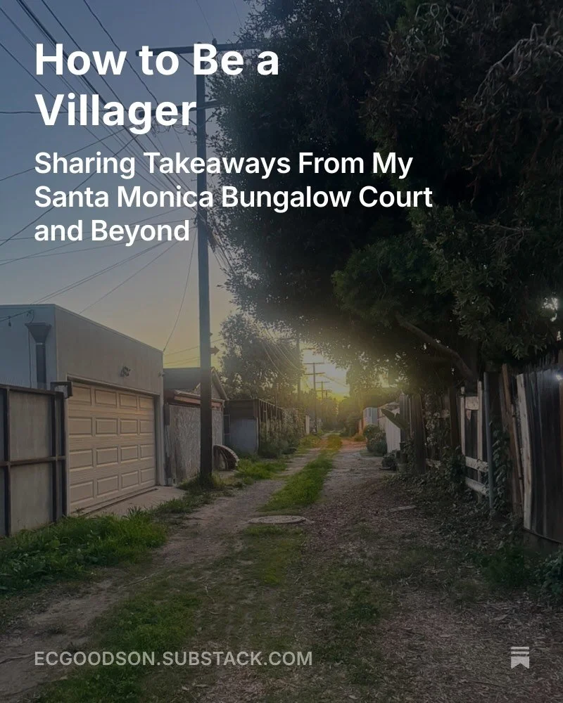 Sharing village outtakes from Santa Monica and beyond in the latest Substack. Subscribe to &ldquo;Notes from Emily&rdquo; at the link in my bio.