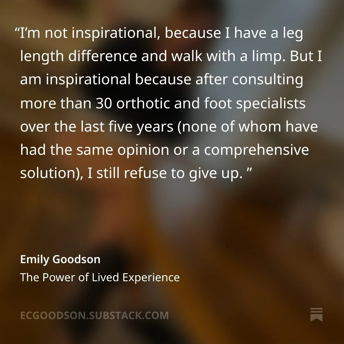 What makes you inspirational? Chime in here or on Substack through the link in my bio. #resilience #wellbeing