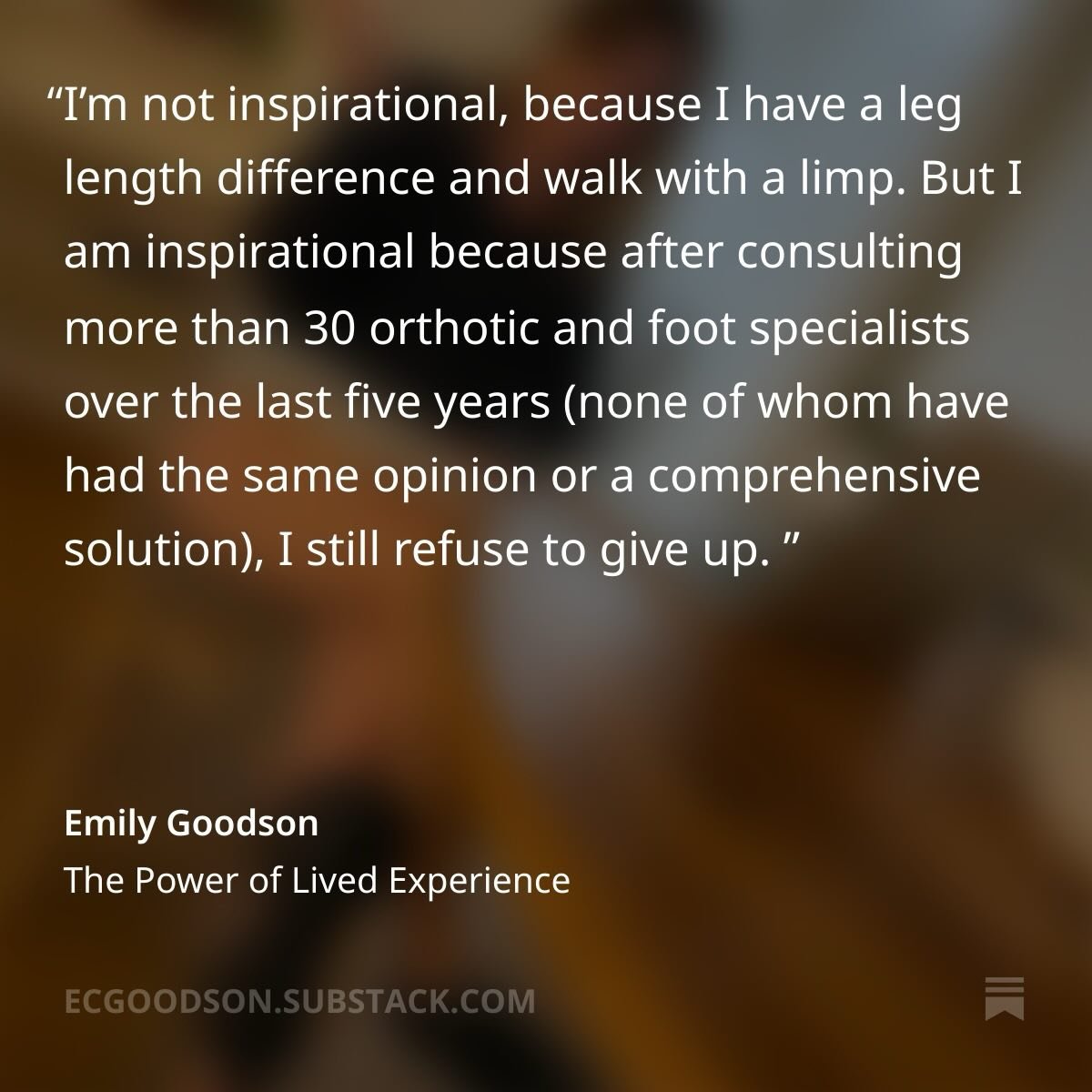 What makes you inspirational? Chime in here or on Substack through the link in my bio. #resilience #wellbeing
