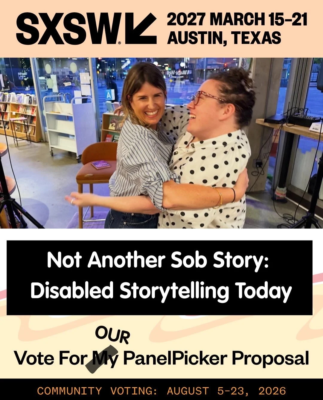 @gretch_schreiber and I smash through stereotypes and ceilings on the regular to get our stories out there. Now, help us take the stage at #sxsw2027 to empower others (and the media industry) to do the same. 

Vote for us at the link in my bio and th