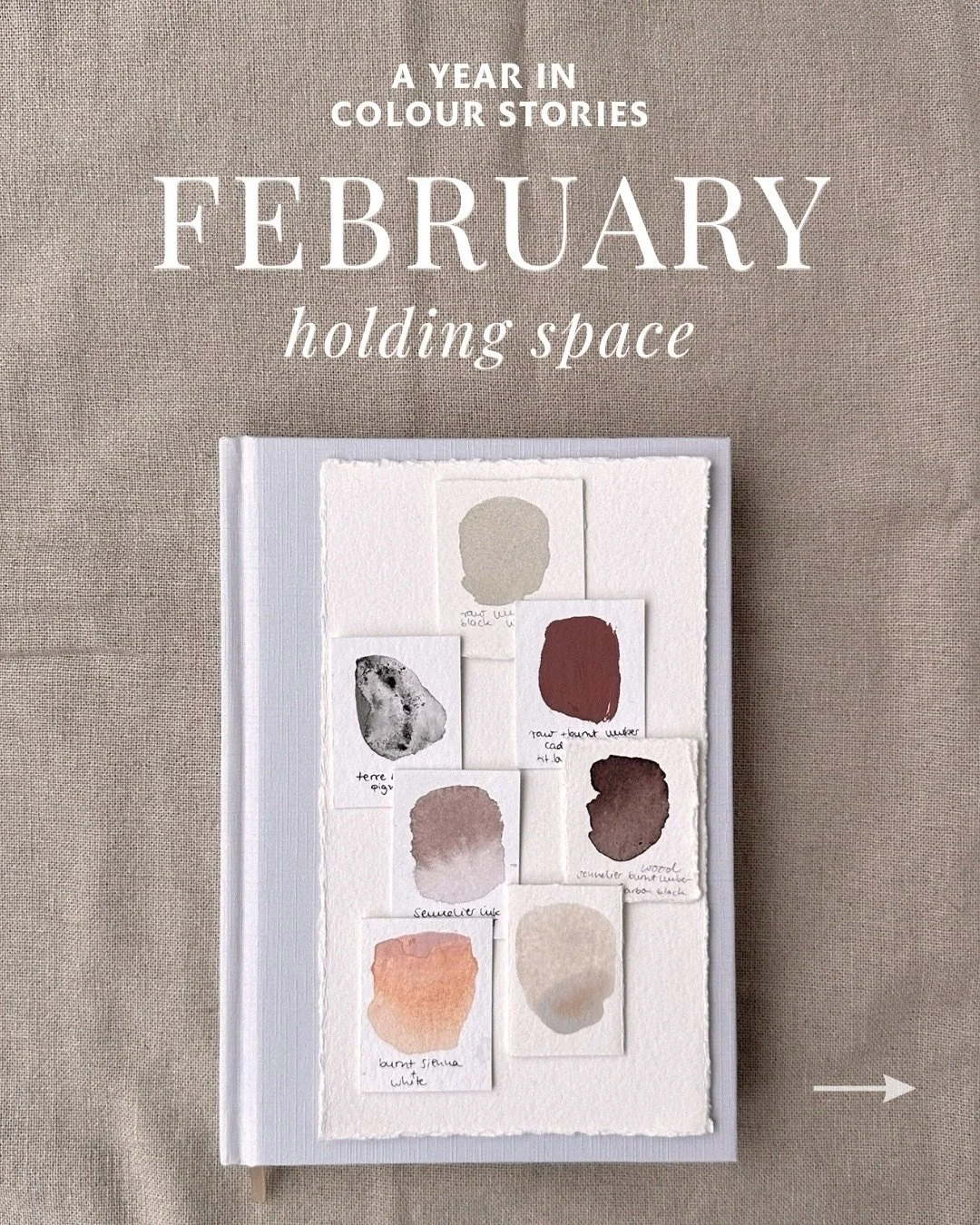 February &mdash; holding space 🤍

Each month in 2026, I create a colour story shaped by the season &mdash; from which studies and paintings slowly emerge. 💫

This was February:
soft, muted tones,
a quiet pause between winter and what&rsquo;s about 