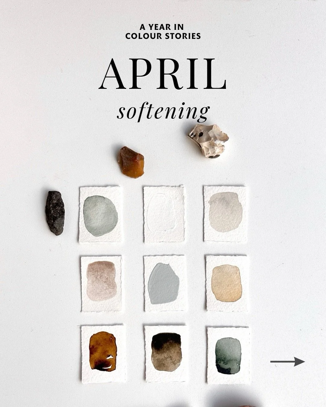 This was April &bull; Softening 🤍

Before moving further into May,
I wanted to take a moment to look back.

April was about softening:
a gentle release of structure,
a slower, more easeful way of moving.

Softened greens, muted earth tones, and airy