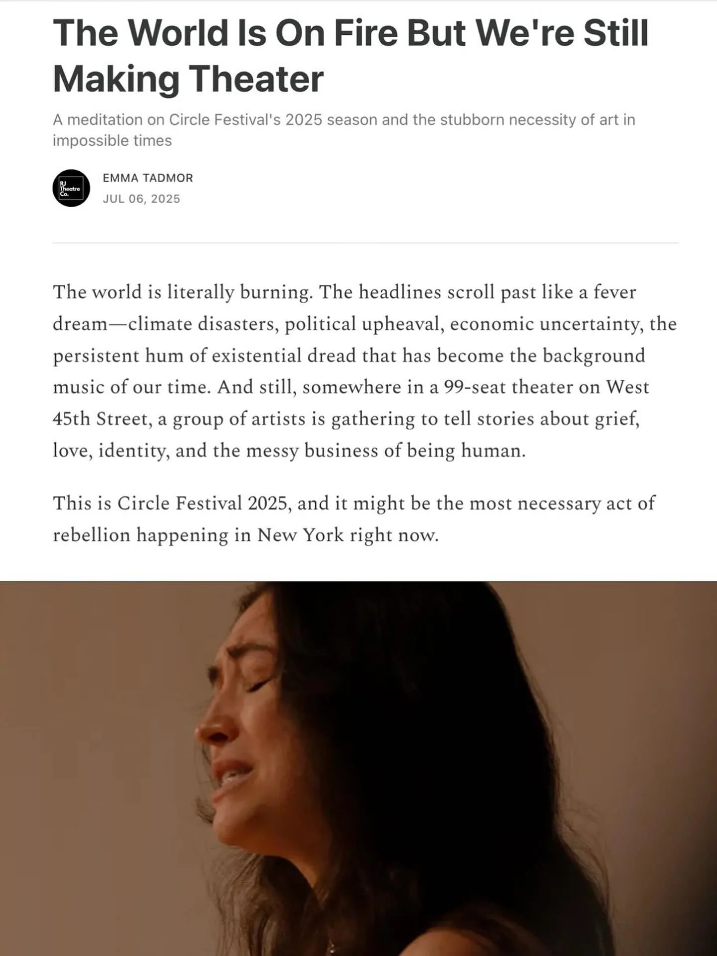 Check out our latest piece on @substack ! Link in bio 🧡

#Fringetheatre #newyorkfringe #indietheatre #newyorktheatre #rjtheatre