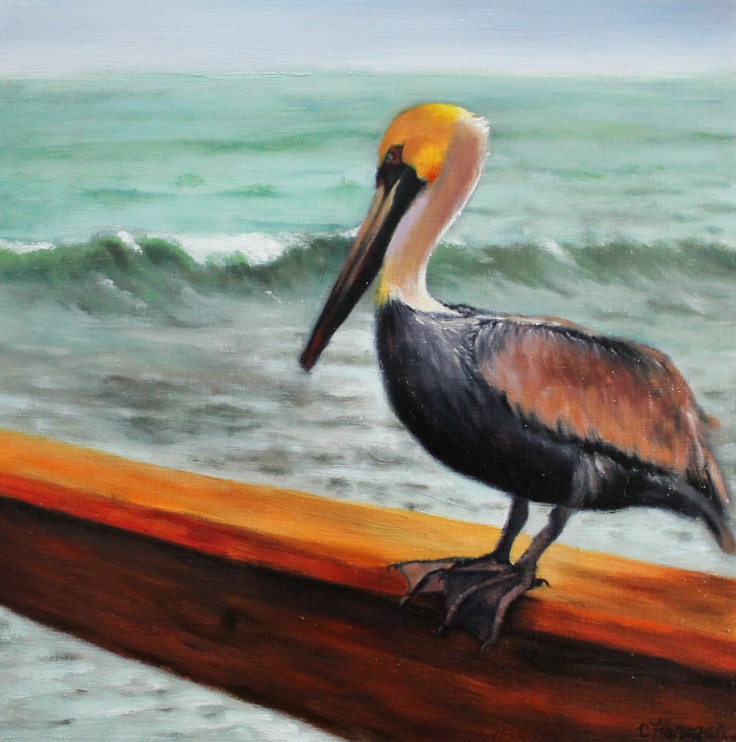 "Pelican on the Pier"