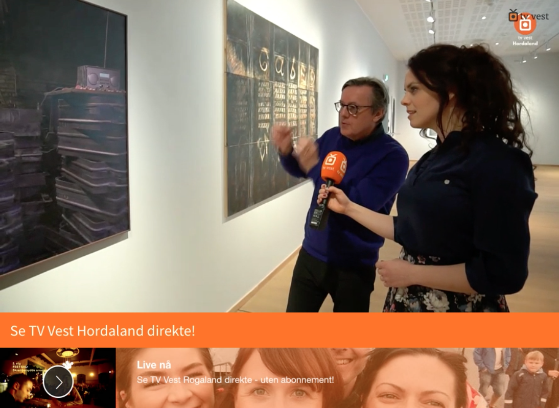 TV Vest Hordeland, Norway. Broadcast on Oseania Kunst og Kulturesenter exhibition, featuring Kristina Chan