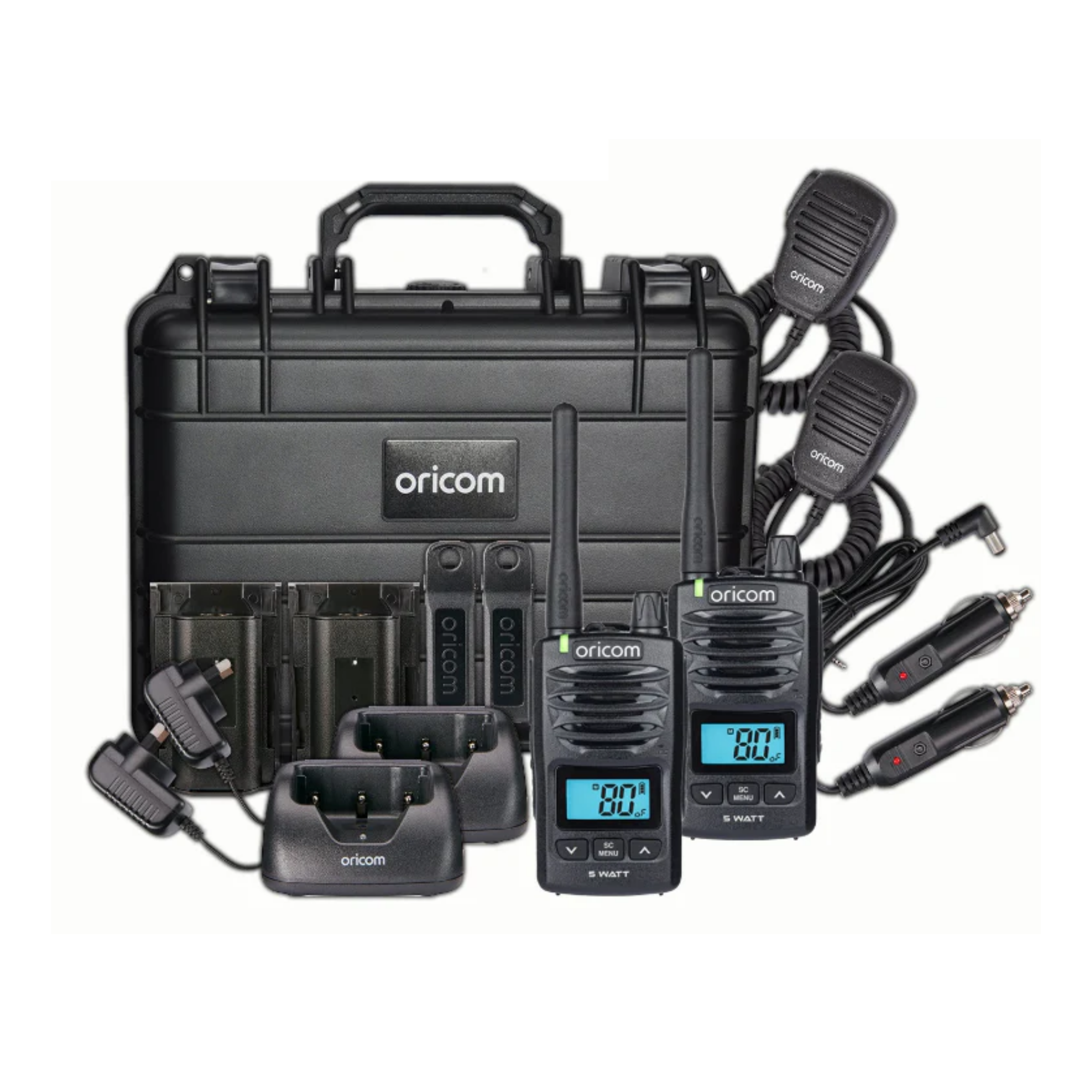 DTXTP600 5 Watt IP67 Waterproof Handheld UHF CB Radio Trade Pack (Twin Radios)