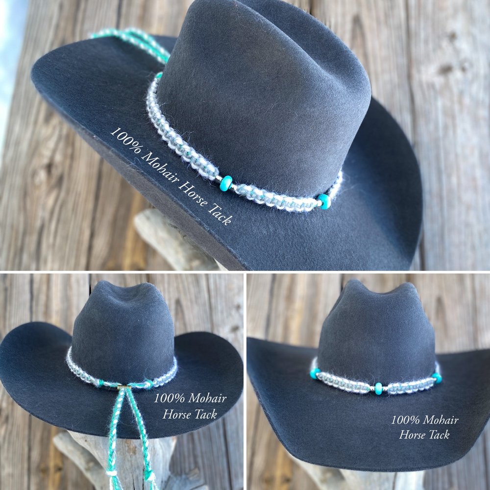 Western Hat Band, 100% Mohair Horse Tack Mohair Tack Sets, Breast Collars, Cinches, Girths