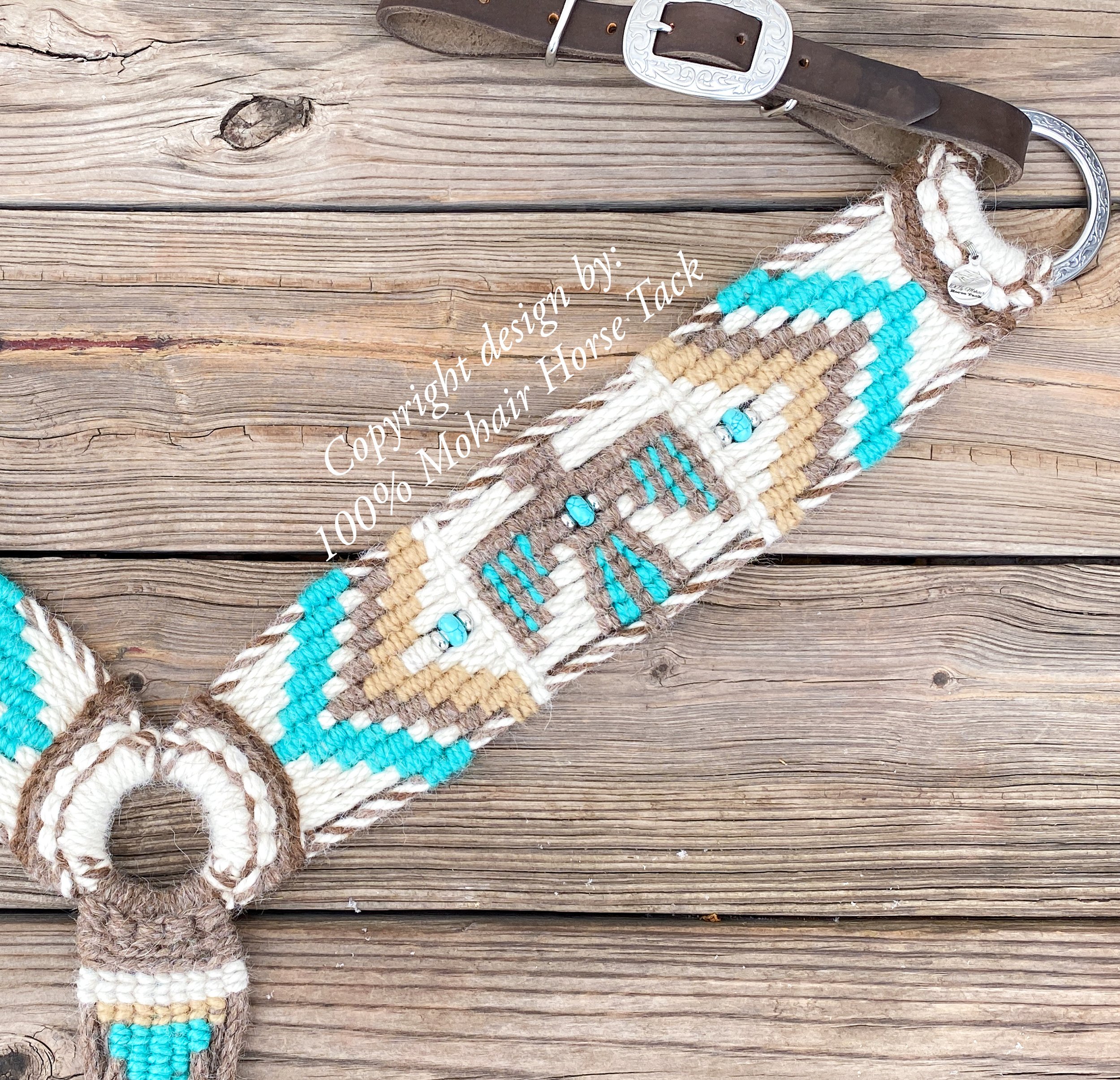 Alpaca and Mohair Breast Collar Beaded Horse Tack