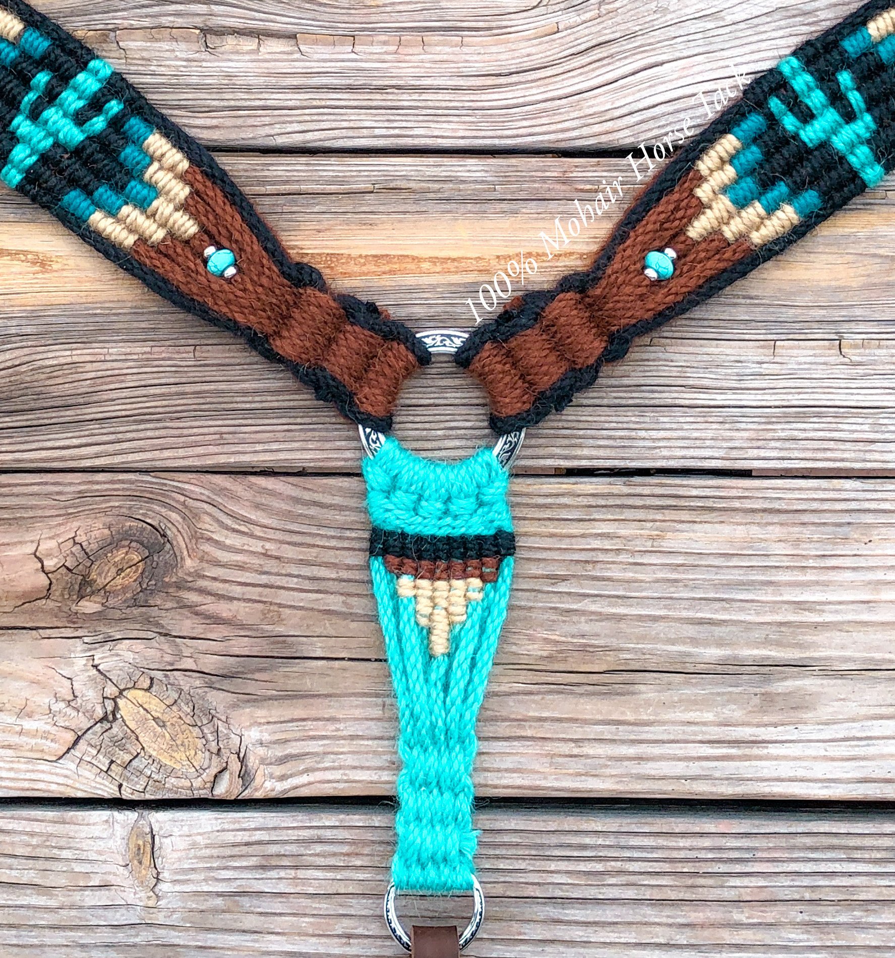 Beaded Cactus Mohair Horse Tack - Breast Collar