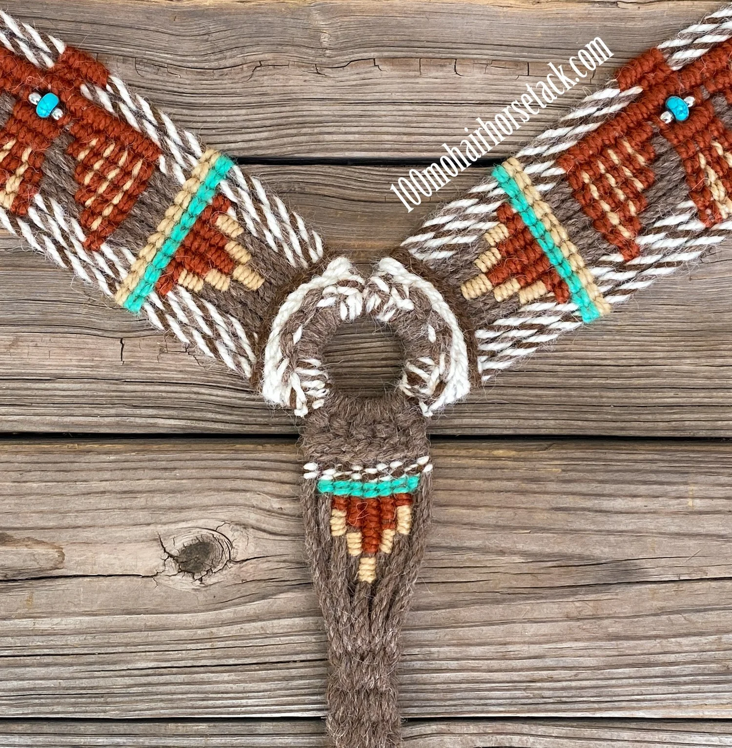 Horse Tack - 14’ mohair tressé descendre pour bosal - chêne