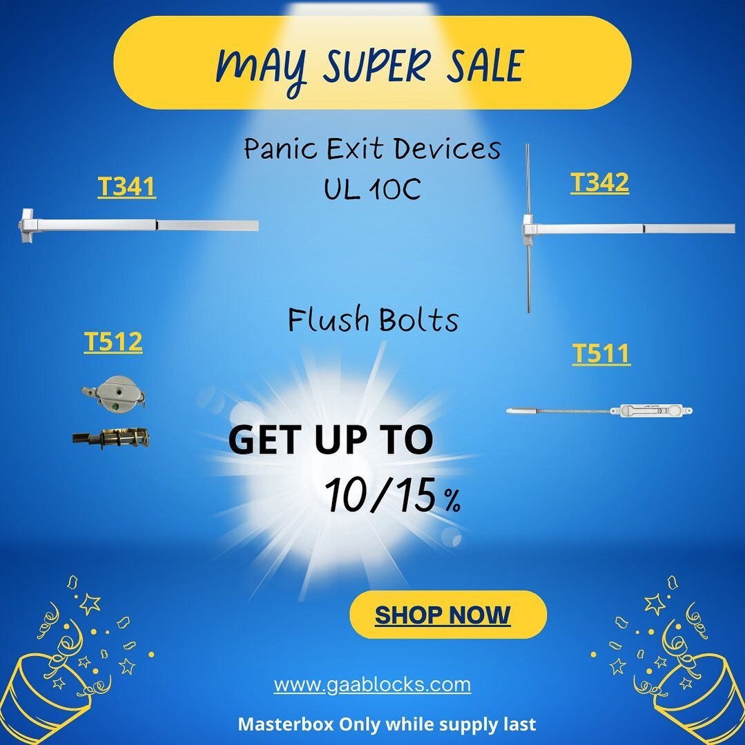 Go and check our Super Sale for May!! #may #company #highquality #buyamerican #panicdevices #exitdevices