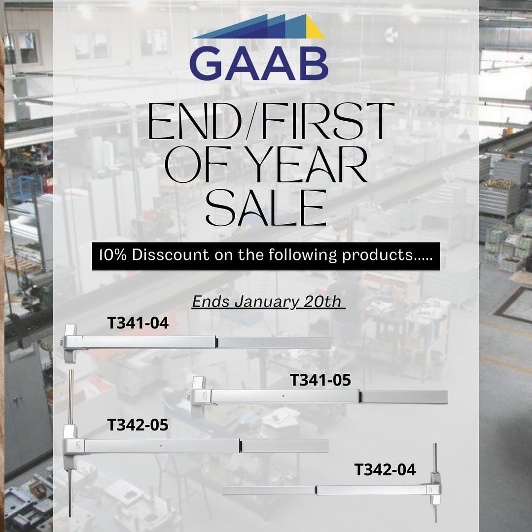 The last but not least!  Contact Info@gaablocks.com for more information about the promo!  #promo #highquality #buyamerican #company #security #firerated #gaablocks #securitylocks #panicdevice #exitdevice #verticalrod
