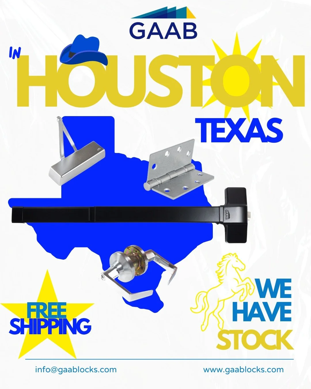We have physical stock in Houston, ready to ship immediately.
No delays. Fast local delivery. Complete variety. 

#TexasBusiness #HoustonTX #HoustonBusiness #TexasConstruction #TexasCommercial #CommercialHardware #DoorHardware #ExitDevices #BuildersO