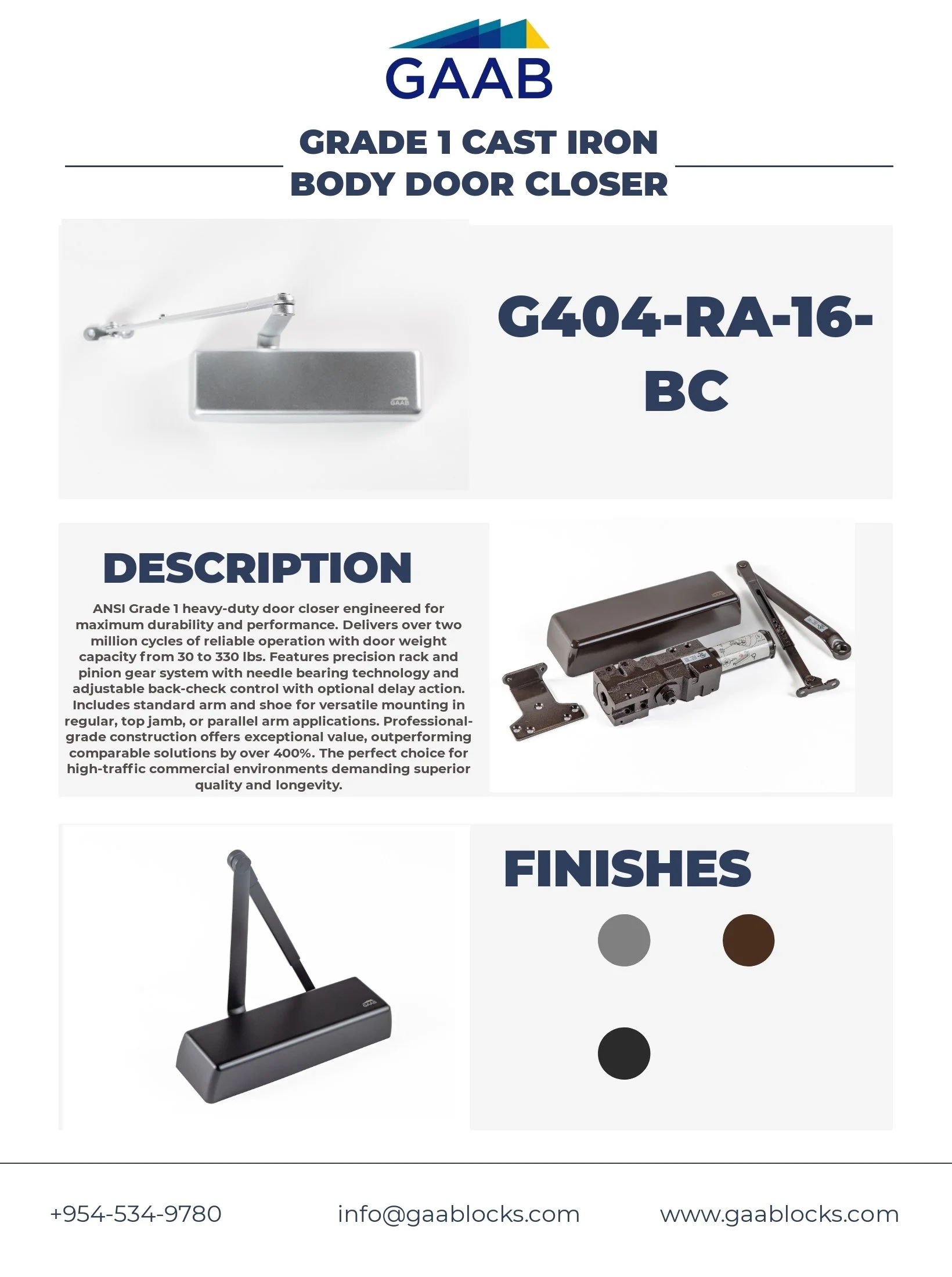 💪 Built to outlast the competition by 400%. The G404-RA-16-BC ANSI Grade 1 door closer delivers 2 MILLION+ cycles of pure reliability. 🔩

👉 Which finish fits YOUR project best? Drop a 🪨 for Aluminum, ☕ for Duranodic Bronze, or 🖤 for Black in the