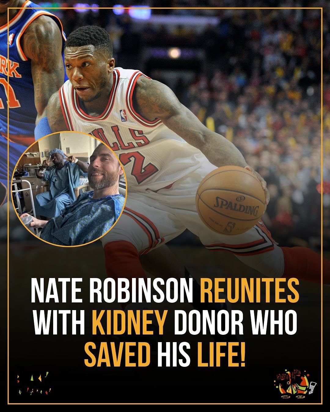 NBA star Nate Robinson shared a tearful reunion with Shane Cleveland—the man who donated a kidney and saved his life. Diagnosed with kidney disease in 2006, Robinson had battled for years until Cleveland, moved by a stadium plea, stepped up aft