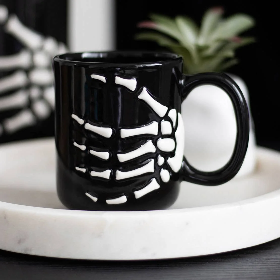 SKELETON HAND COFFEE MUG