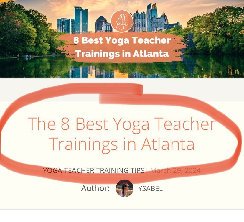 👏👏👏 to @kimuplift for starting @yttcollective years ago and earning the #3 title of the TOP 8 Yoga Teacher Trainings in Atlanta! 

We feel SO incredibly thankful to be a partner of this incredible, top-tier organization as one of the teaching stud