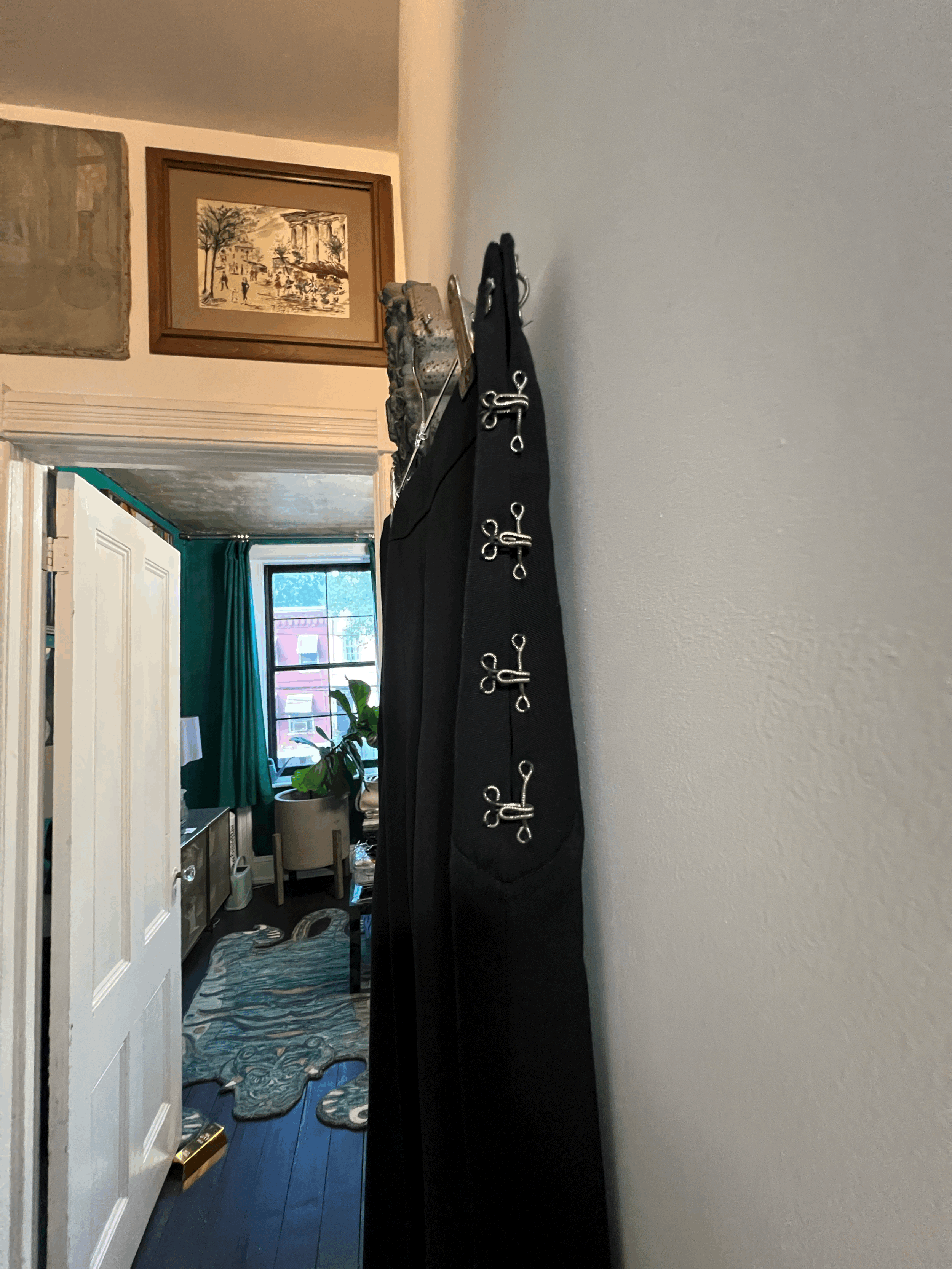 FW 2001 Chloe Stella McCartney Black Wool Trousers with hook and eyes Sz 36 detail2