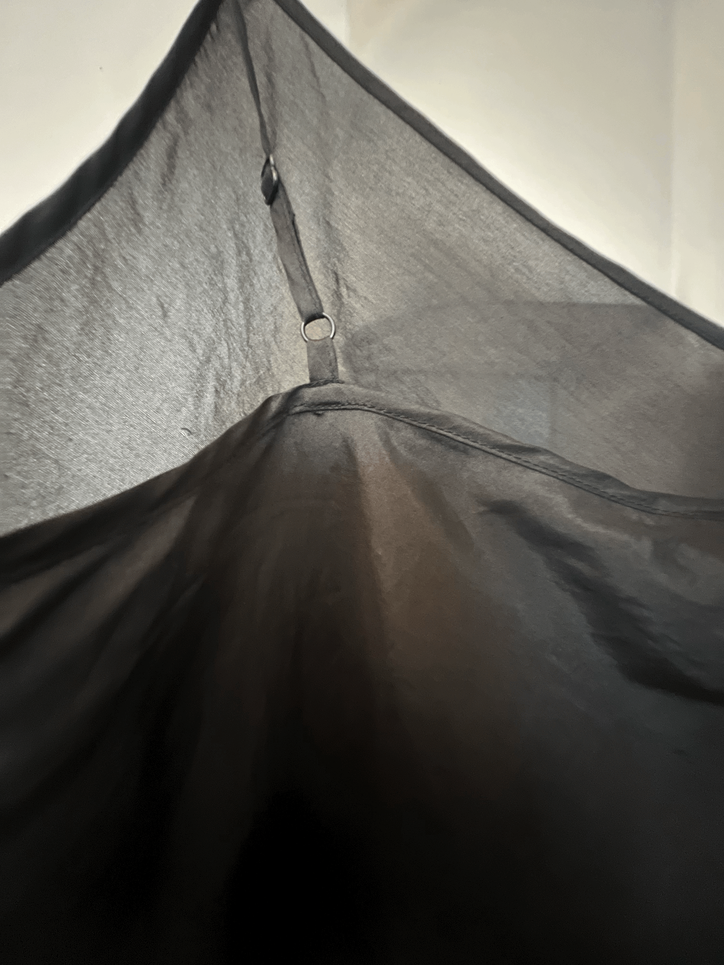 Sunny Leigh black sheer Bias Camisole Top Sz XL detail