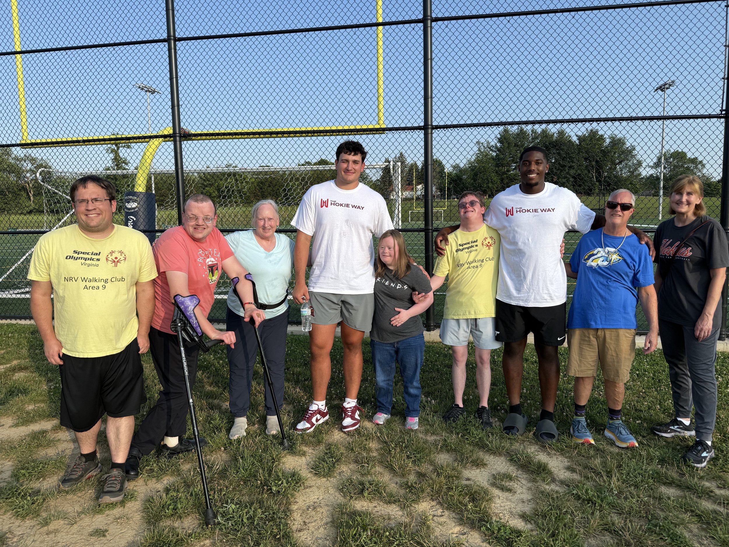 VT Football's Johnny Garrett and Deric Dandy Appear at a Special Olympics of VA's Area 9 Walking Club