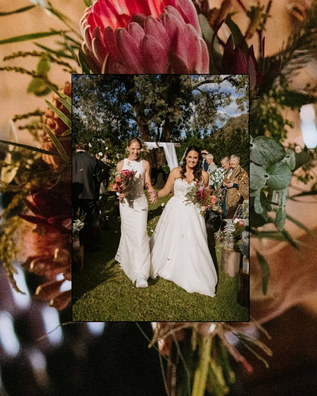 Kendelle &amp; Madeleine 🤍

No big performance. No roles. No pressure to fit a mould. Just two people choosing each other&hellip;fully, honestly&mdash;and celebrating the hell out of it. And they both were STUNNING. 

Meeting back to back before tak