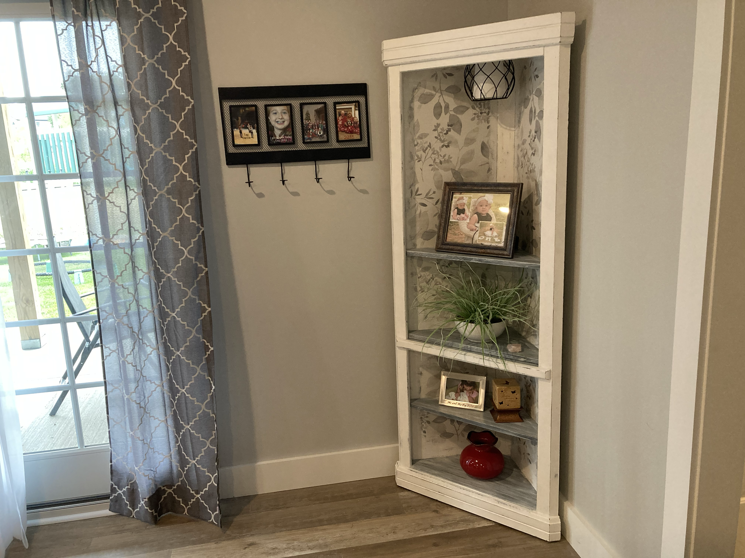 This is the curio cabinet in it's final home