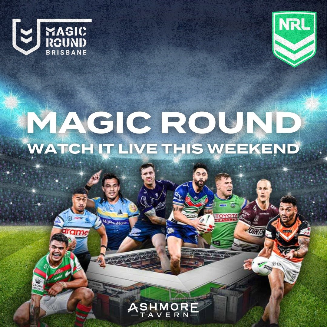 Who&rsquo;s ready for an awesome weekend of footy? 🏉🍽

Come on down to Ashmore Tavern and watch it live on our big screens this weekend!

Friday 17 May
💥6.00pm &ndash; Raiders v Bulldogs
💥 8.05pm &ndash; Sea Eagles v Broncos

Saturday 18 May
💥3.
