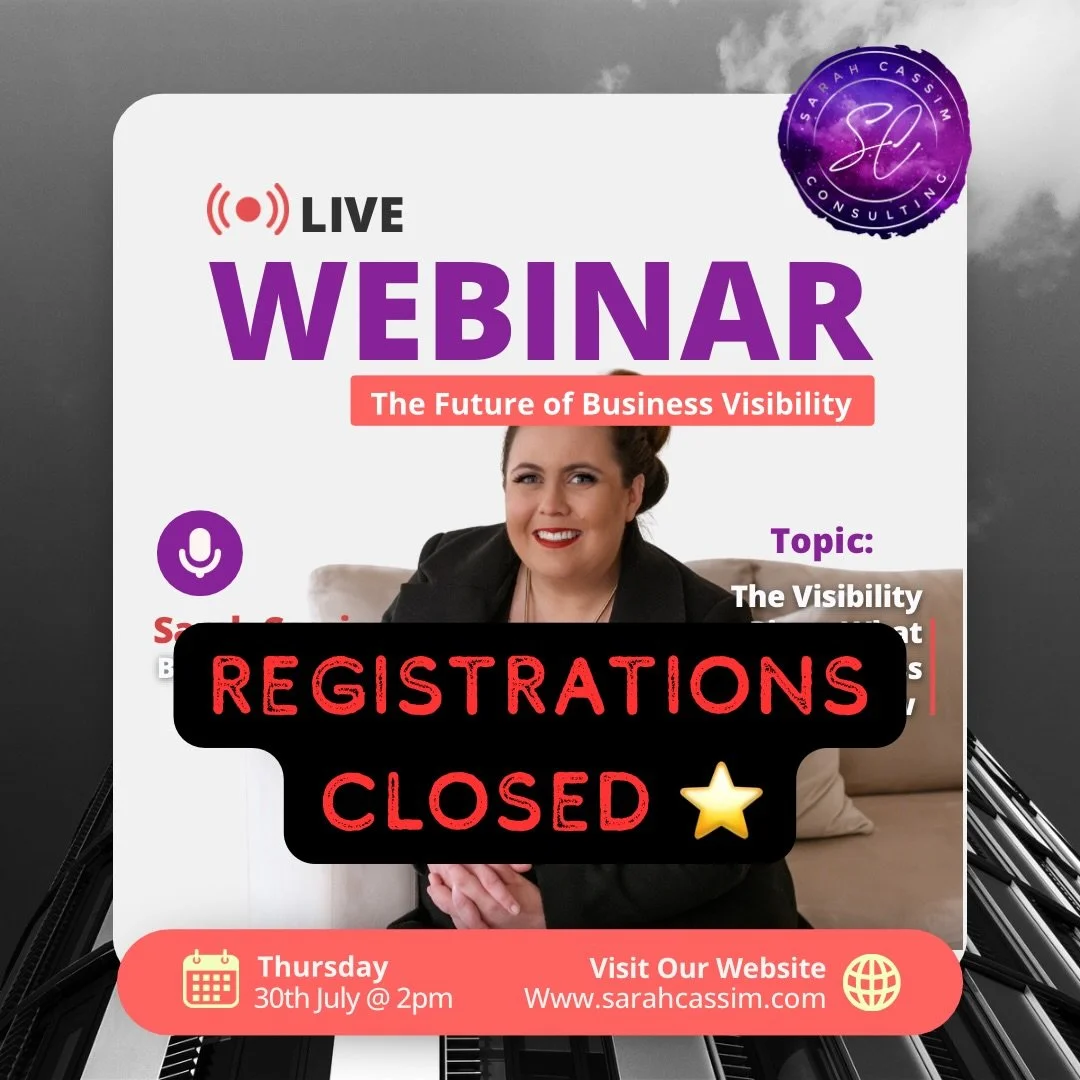 We are officially at PAX ✨
Yep, we have hit capacity.

Thank you to everyone who registered for The Future of Business Visibility.

What has surprised me most isn&rsquo;t the number of registrations - it&rsquo;s the businesses who are investing in th