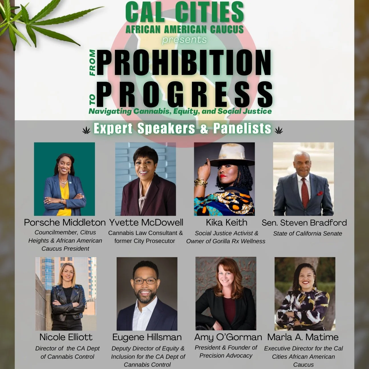 From Prohibition to Progress Navigating Cannabis, Equity, and Social Justice A policy seminar hosted by the Cal Cities African American Caucus 