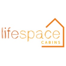 Logo with 'Lifespace Cabins' and house outline
