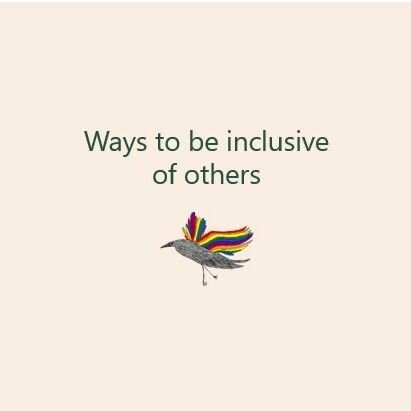 What else would you add to this list of ways of being inclusive? 

#inclusivity #diversity #differencemakesus #counselling #lgbtqaffirmativecounseling #disability #pronounsmatter #neurodiversity #raven #lgbtqia #genderdiversity