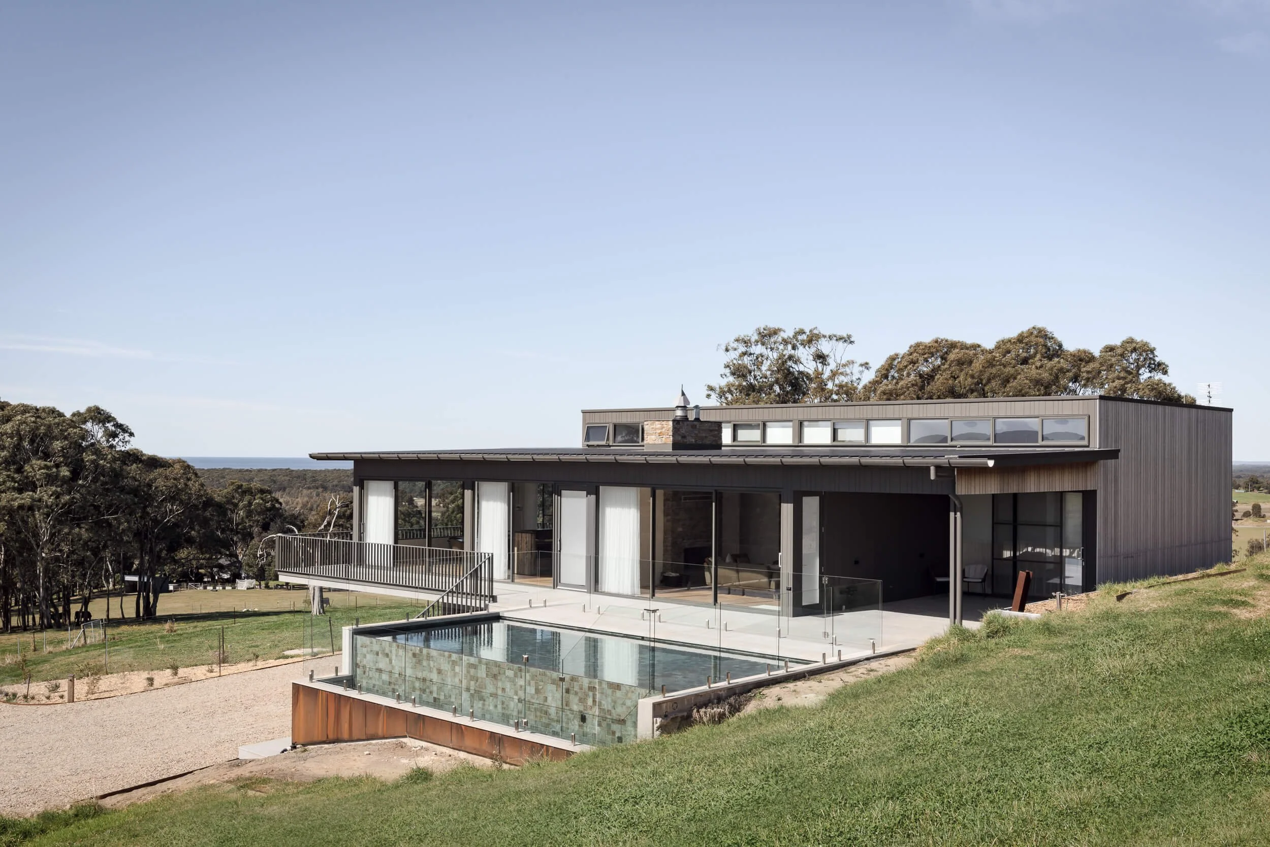 Elevated architectural structure at Seven Mile. Premium architectural photography and film documenting an off-grid custom build by QBC Constructions in Regional NSW.