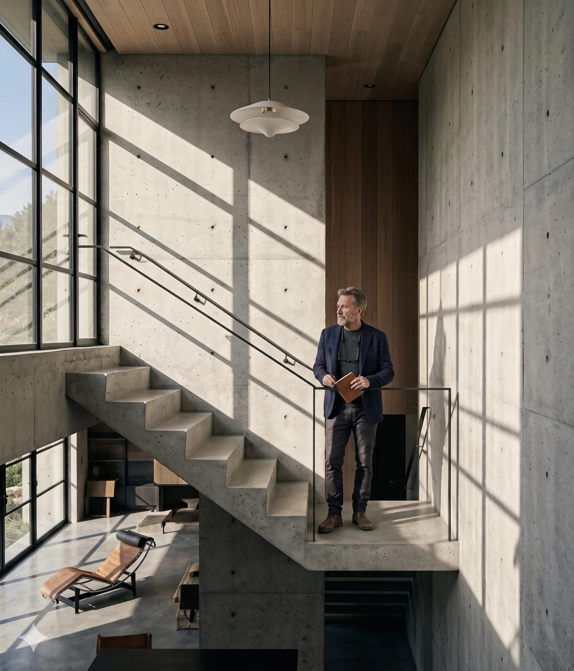 Premium architectural photography and film documenting off-form concrete and timber materiality for a custom build in Regional NSW.