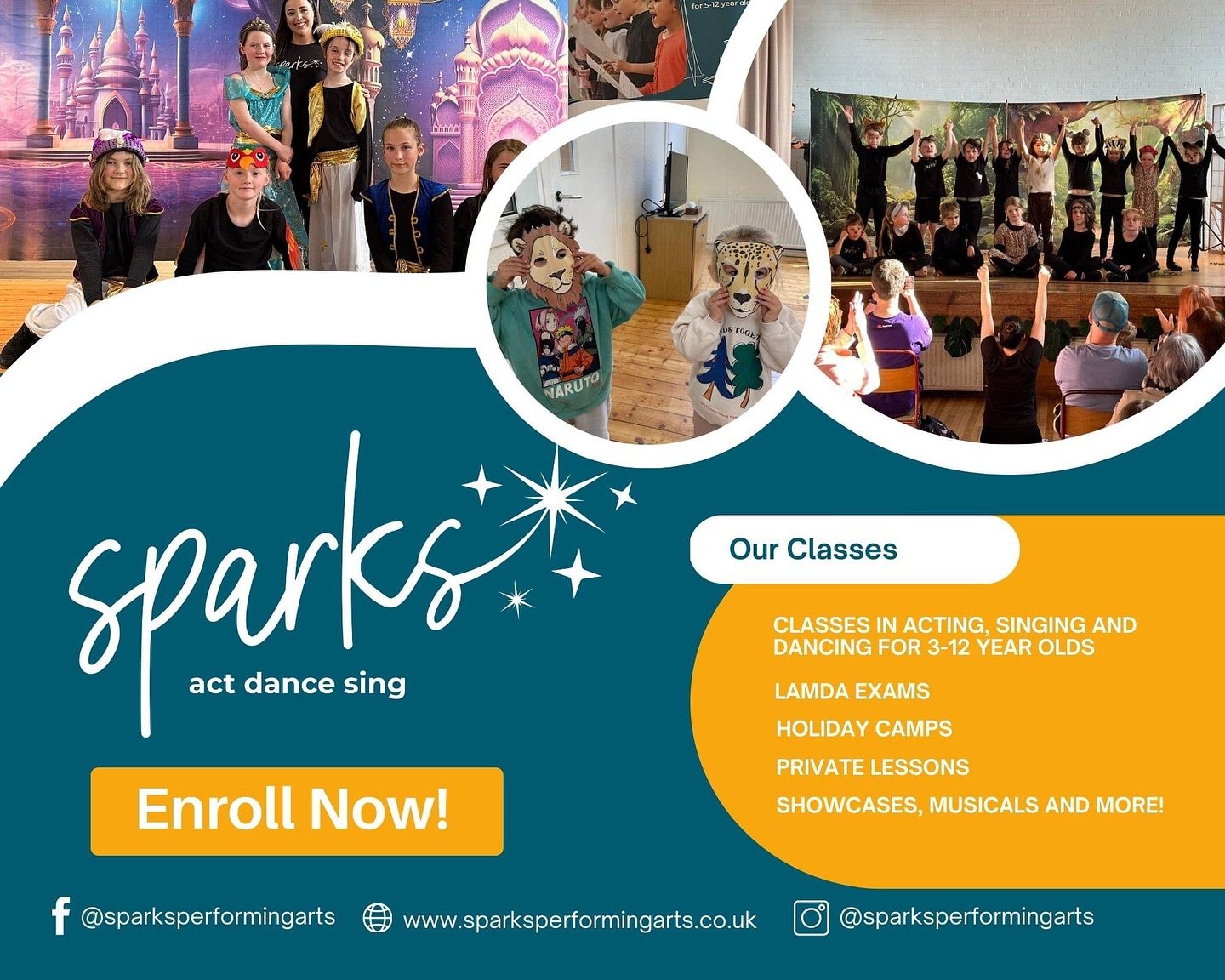 Our classes resume on 26th August and we can&rsquo;t wait to welcome everyone back and meet lots of new faces! 

Mondays - Little Sparks (5-8 year olds) in Portobello, 4pm-5:30pm

Tuesdays - Little Sparks (5-8 year olds) in Portobello, 4pm-5:30pm 
Br