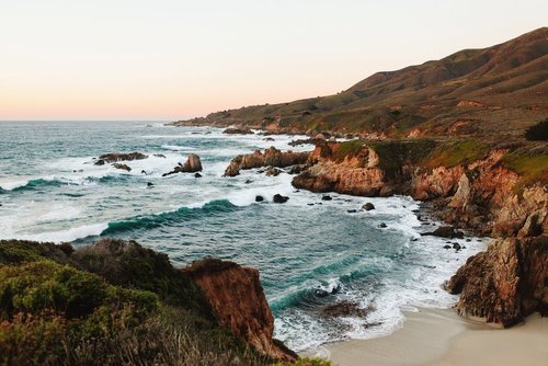 View of the California Coastline Beach