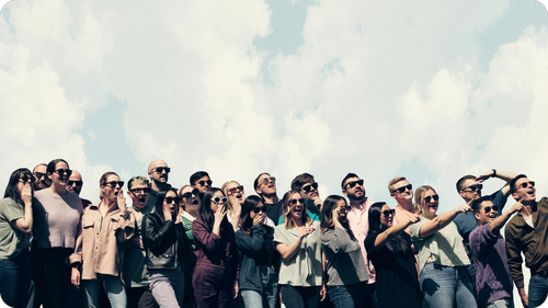 Group of people wearing sunglasses