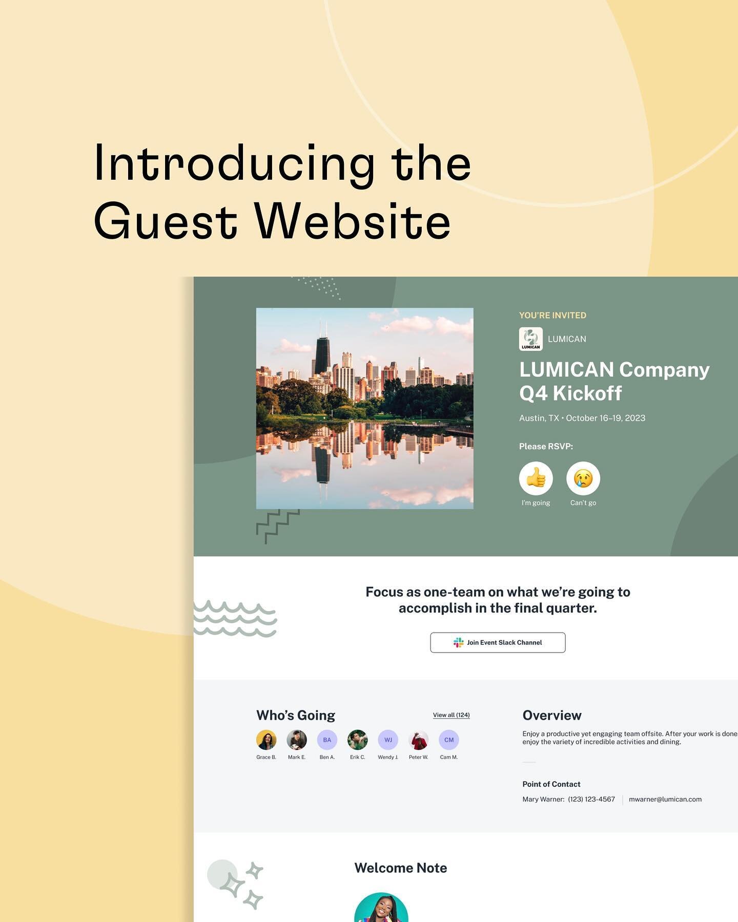 With BoomPop&rsquo;s Guest Websites, attendees can seamlessly RSVP and view essential information about the event. 

Get started planning your event with BoomPop ✨