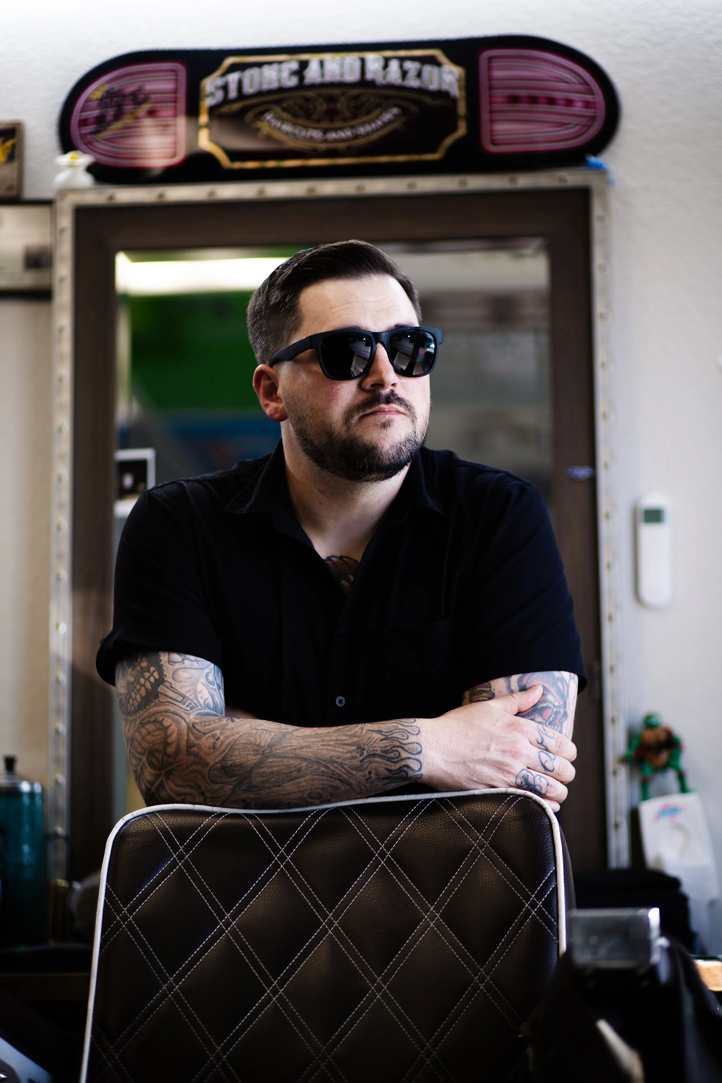 Brian the Owner at Stone and Razor Barbershop in Burleson, Texas