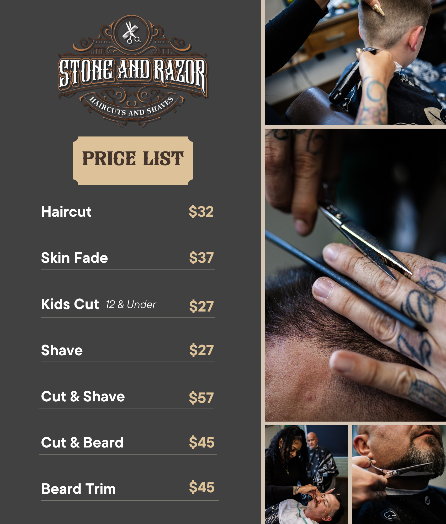 Burleson Barbershop Price List