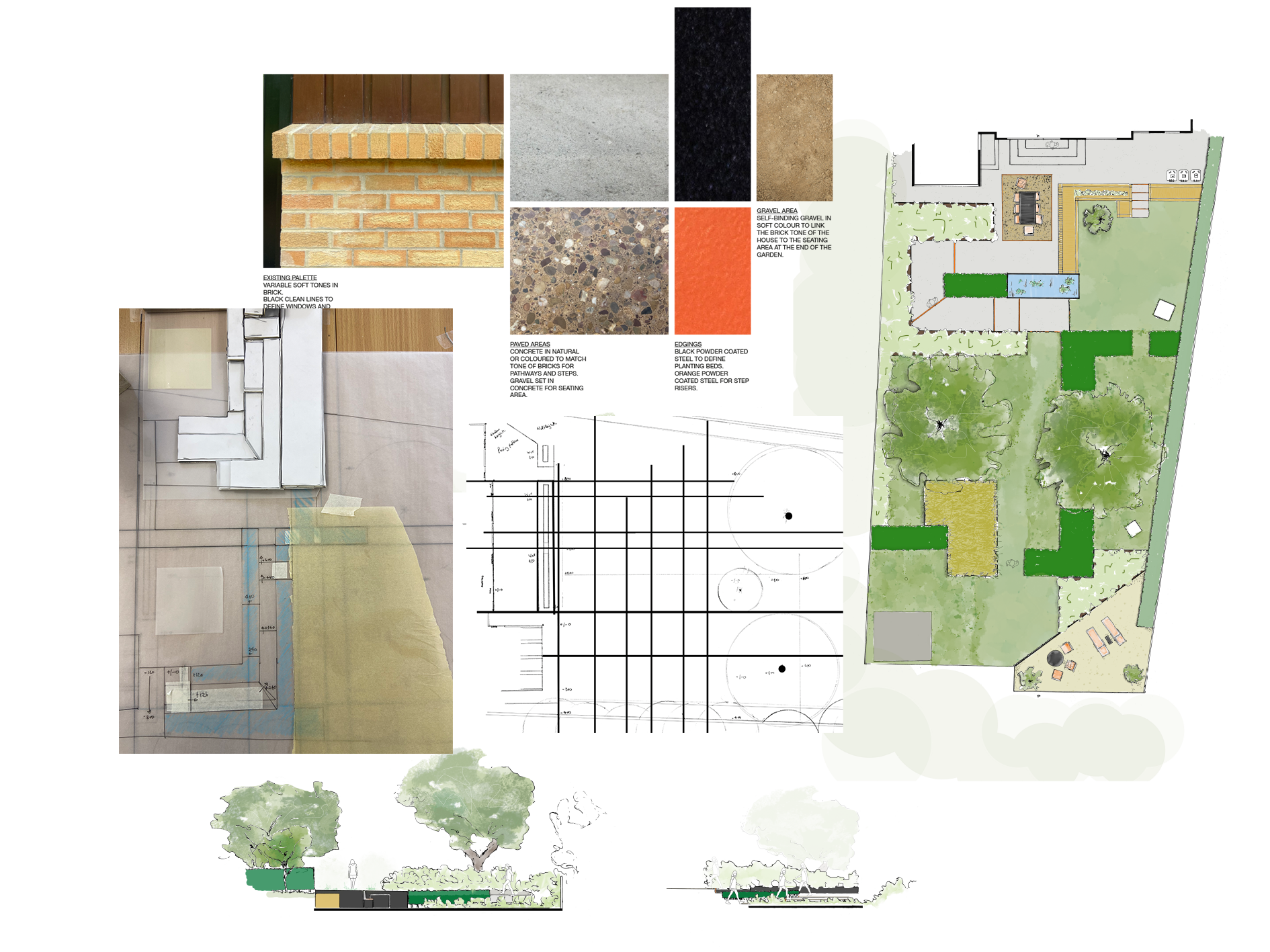 Modern danish house with level change garden