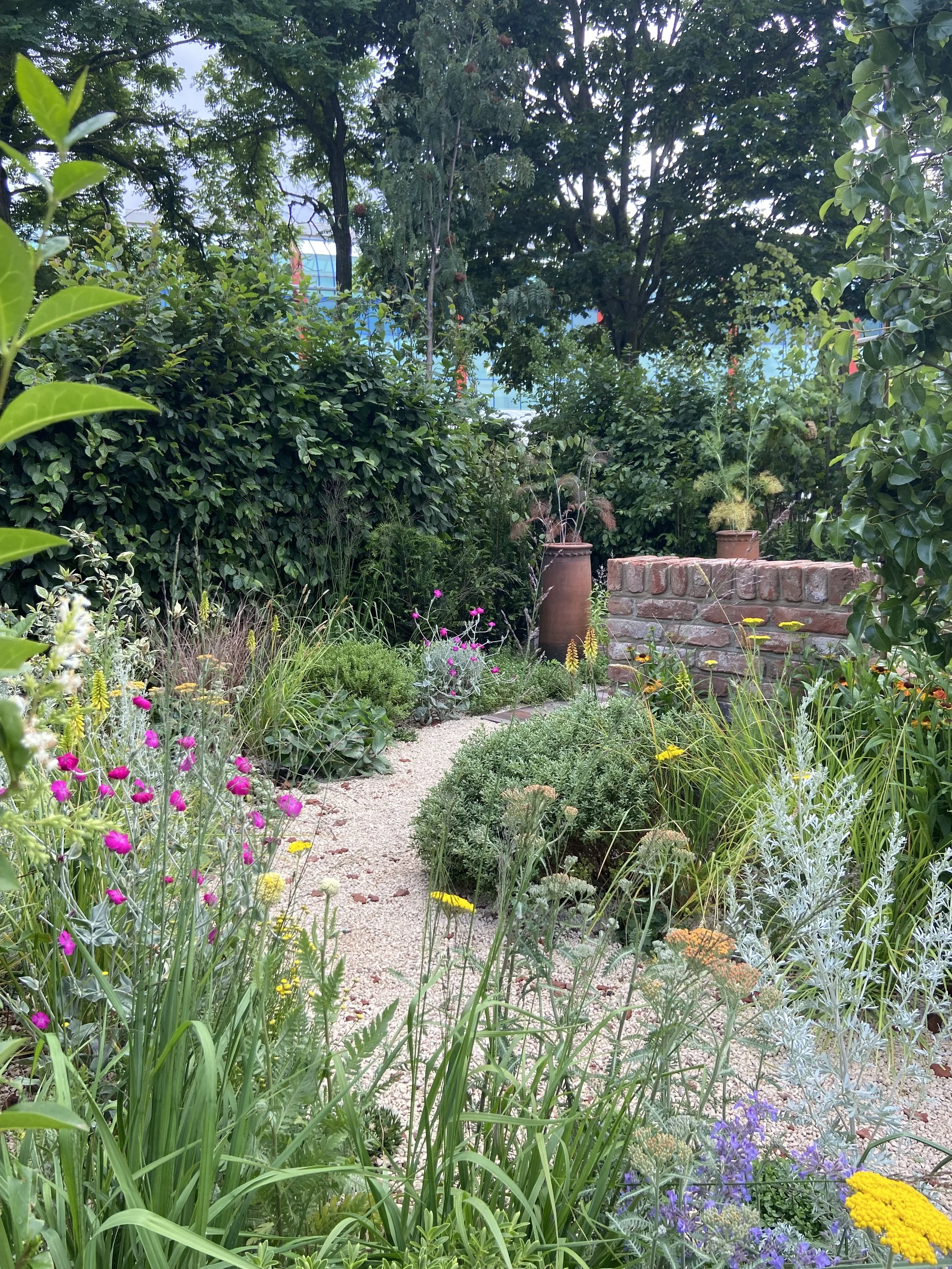 Gravel planting and productive garden